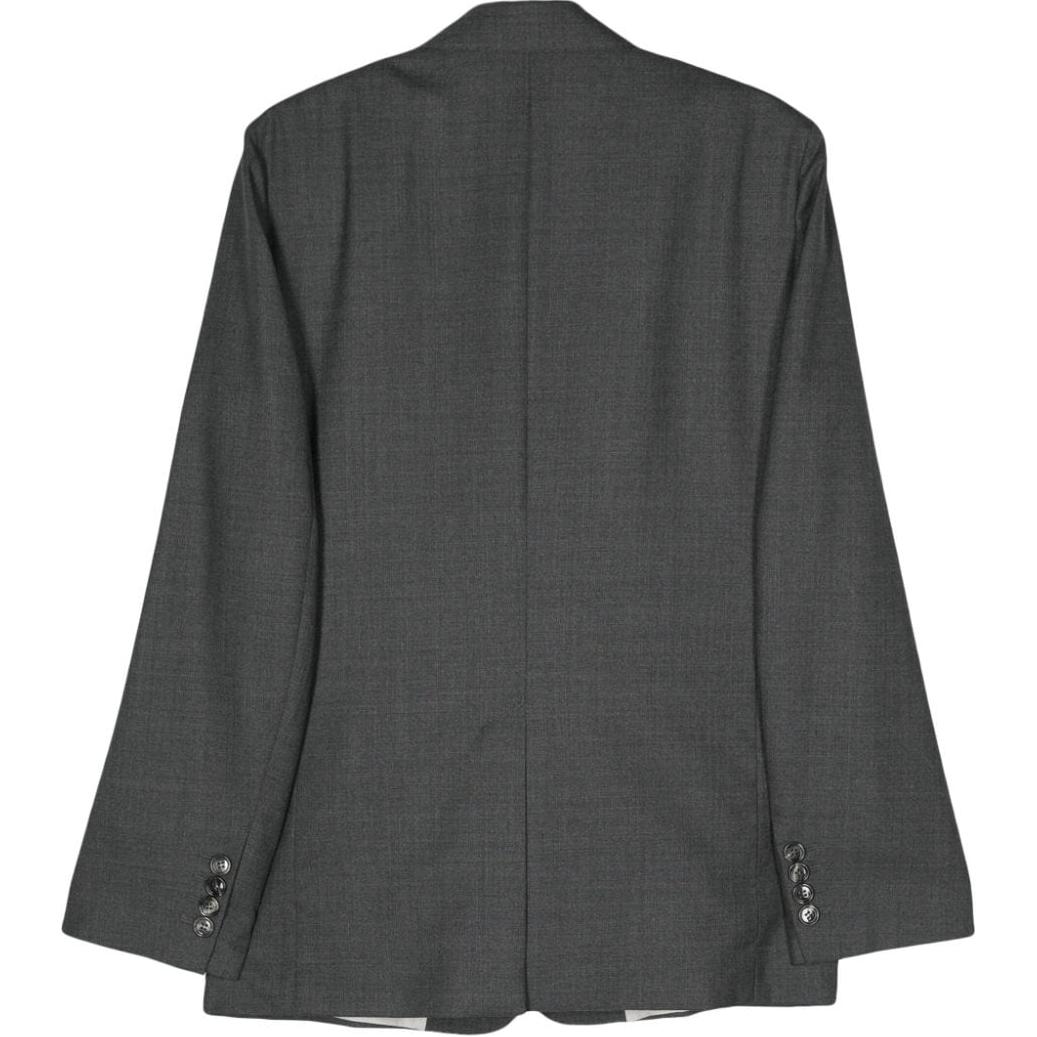 AMI Paris SS24 Single-Breasted Split-Back Blazer  Light Gray HBV007WV0043-HEATHER GREY 圖 3