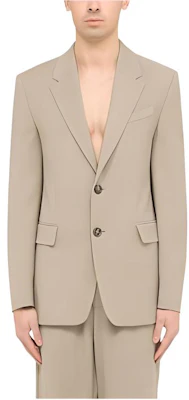 AMI Paris SS24 Blazer Beige Solid Single-Breasted dengan Notched Lapel HBV007VI0007/O-2811 Buy AMI Paris SS24 Blazer Beige Solid Single-Breasted dengan Notched Lapel HBV007VI0007/O-2811