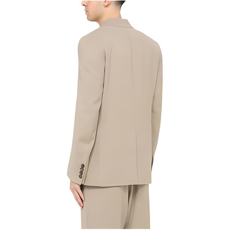 AMI Paris SS24 Solid Beige Notched Lapel Single-Breasted  Blazer HBV007VI0007/O-2811 圖 3