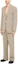 Shop AMI Paris SS24 Blazer Beige Solid Single-Breasted dengan Notched Lapel HBV007VI0007/O-2811