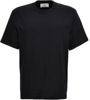 AMI Paris SS24 Unisex Black Heart Logo Cotton Crewneck Short Sleeve T-Shirt UTS025726-001 AMI Paris SS24 Unisex Black Heart Logo Cotton Crewneck Short Sleeve T-Shirt UTS025726-001