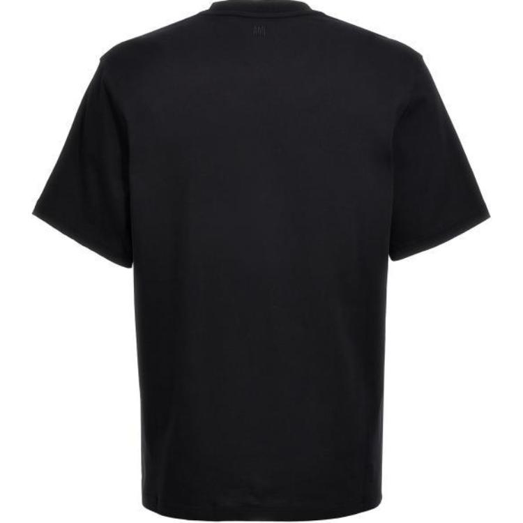 Lookbook AMI Paris SS24 男女同款黑心Logo棉質短袖T恤 UTS025726-001