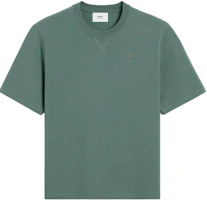 Order AMI PARIS SS24 男女純棉圓領短袖上衣 淺綠色 UTS040JE0090-GREEN