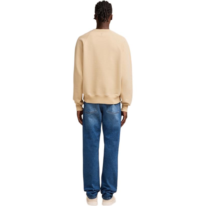 Details for AMI Paris SS24 男女款奶油色標誌印花圓領棉質長袖衛衣 USW024747-721