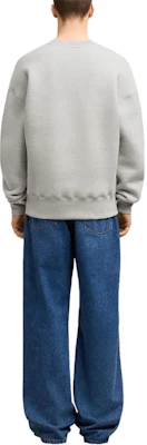 AMI PARIS SS24 男女同款圓領大學T薄霧灰 - 舒適寬鬆版型 USW027749-GREY Lookbook AMI PARIS SS24 男女同款圓領大學T薄霧灰 - 舒適寬鬆版型 USW027749-GREY