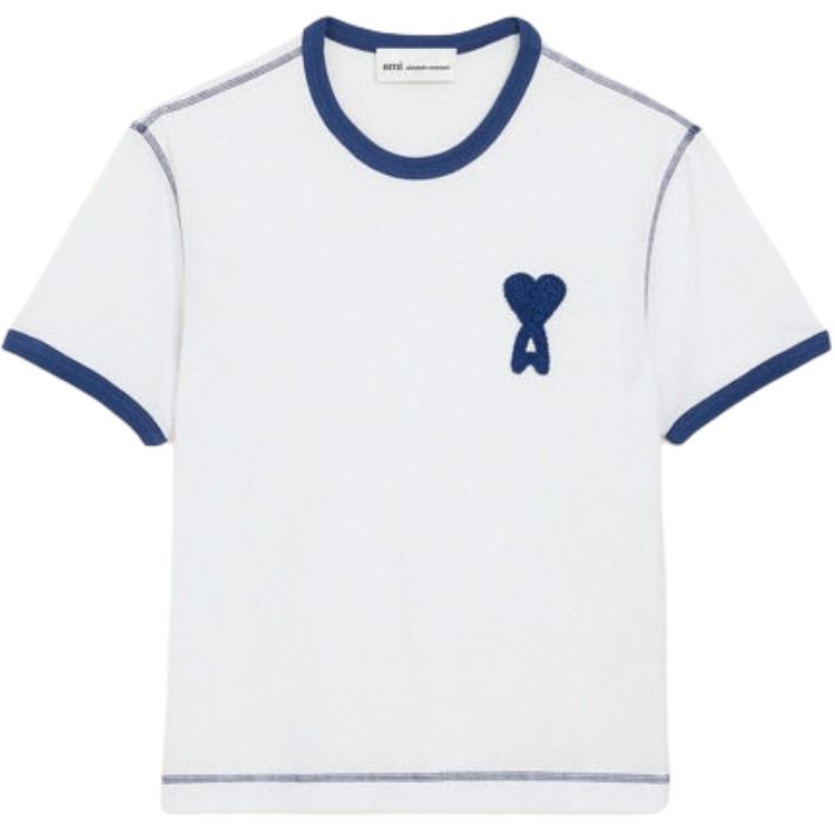 AMI PARIS SS26 3D Heart Crochet T-Shirt Unisex UTS378.724