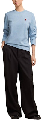 AMI PARIS 男女同款浅蓝色圆领长袖针织纹理T恤 UTS2057264842 Purchase AMI PARIS 男女同款浅蓝色圆领长袖针织纹理T恤 UTS2057264842