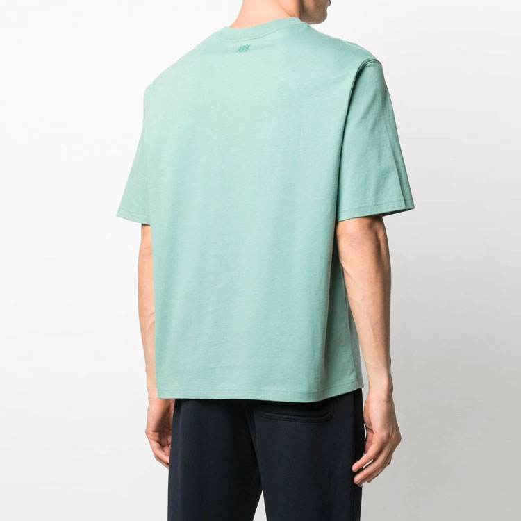 AMI Paris Tonal Heart Embroidery Relaxed T-Shirt Mint Green Unisex. E21HJ128726-303 圖 5