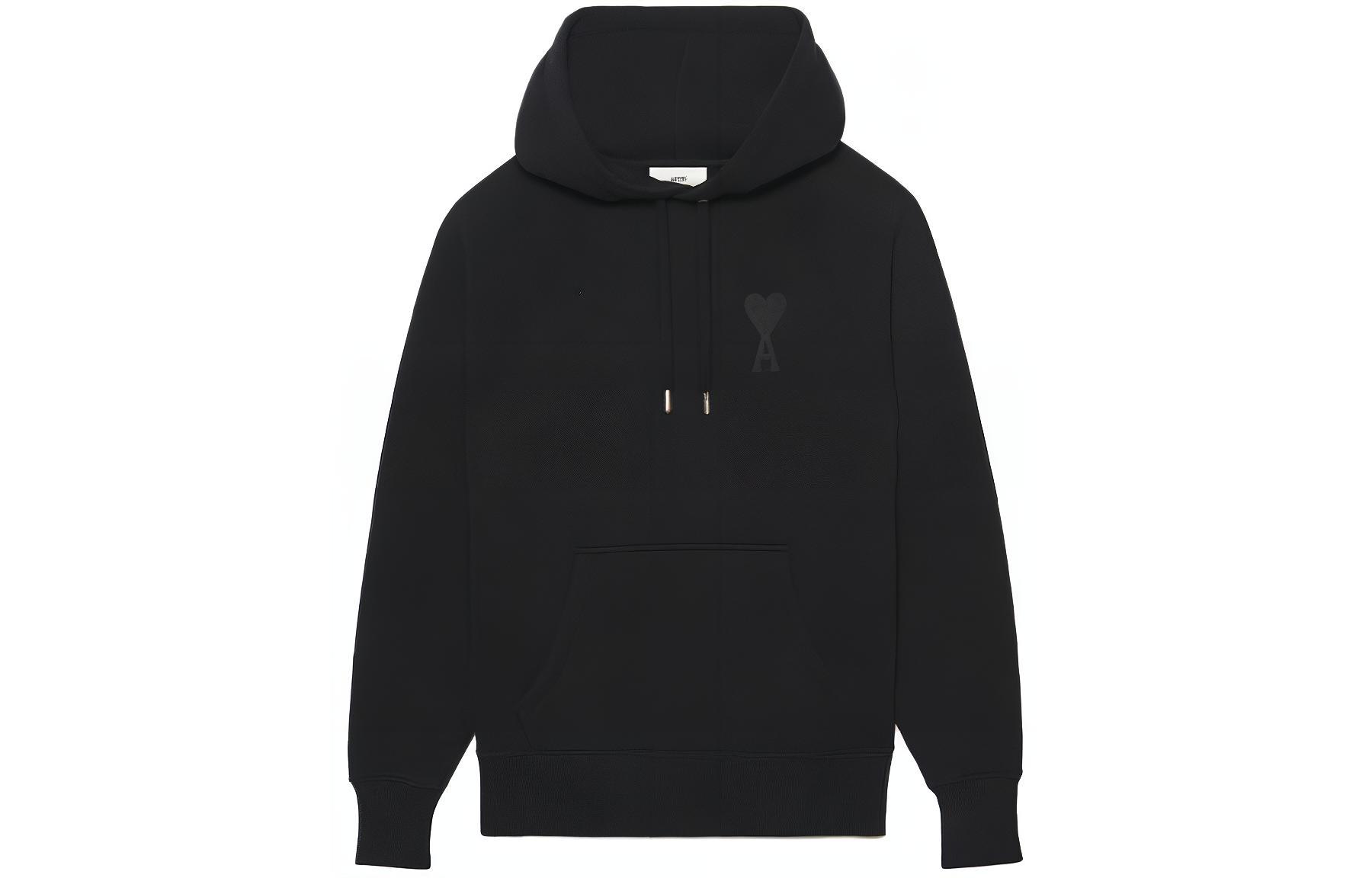 AMI PARIS Unisex Black Oversized Comfy Long Sleeve Sweatshirt USW2027473-001