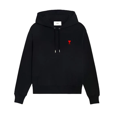 AMI PARIS Unisex Casual Hoodie Pullover Black 232SM00010830