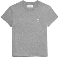 AMI PARIS Unisex Cotton Crewneck T-Shirt with Heart Embroidery. UTS003724-055 AMI PARIS Unisex Cotton Crewneck T-Shirt with Heart Embroidery. UTS003724-055
