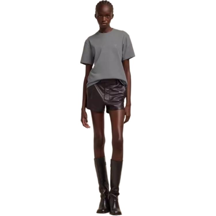 Purchase Baju-T Uniseks AMI PARIS Cotton Crewneck dengan Sulaman Hati. UTS003724-055