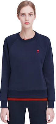 Sudadera Unisex de Algodón AMI Paris en Azul Azure USW005.747 5