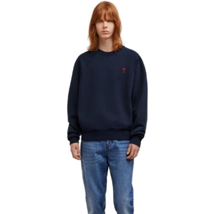 Lookbook Sudadera Unisex de Algodón AMI Paris en Azul Azure USW005.747