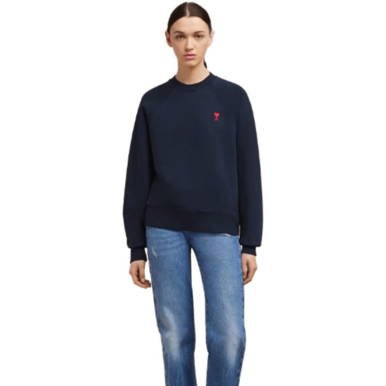 Purchase Sudadera Unisex de Algodón AMI Paris en Azul Azure USW005.747