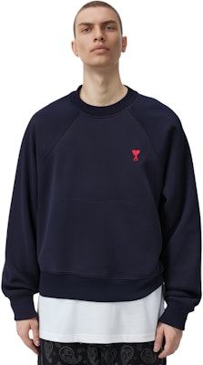 Sudadera Unisex de Algodón AMI Paris en Azul Azure USW005.747 Cheap Sudadera Unisex de Algodón AMI Paris en Azul Azure USW005.747