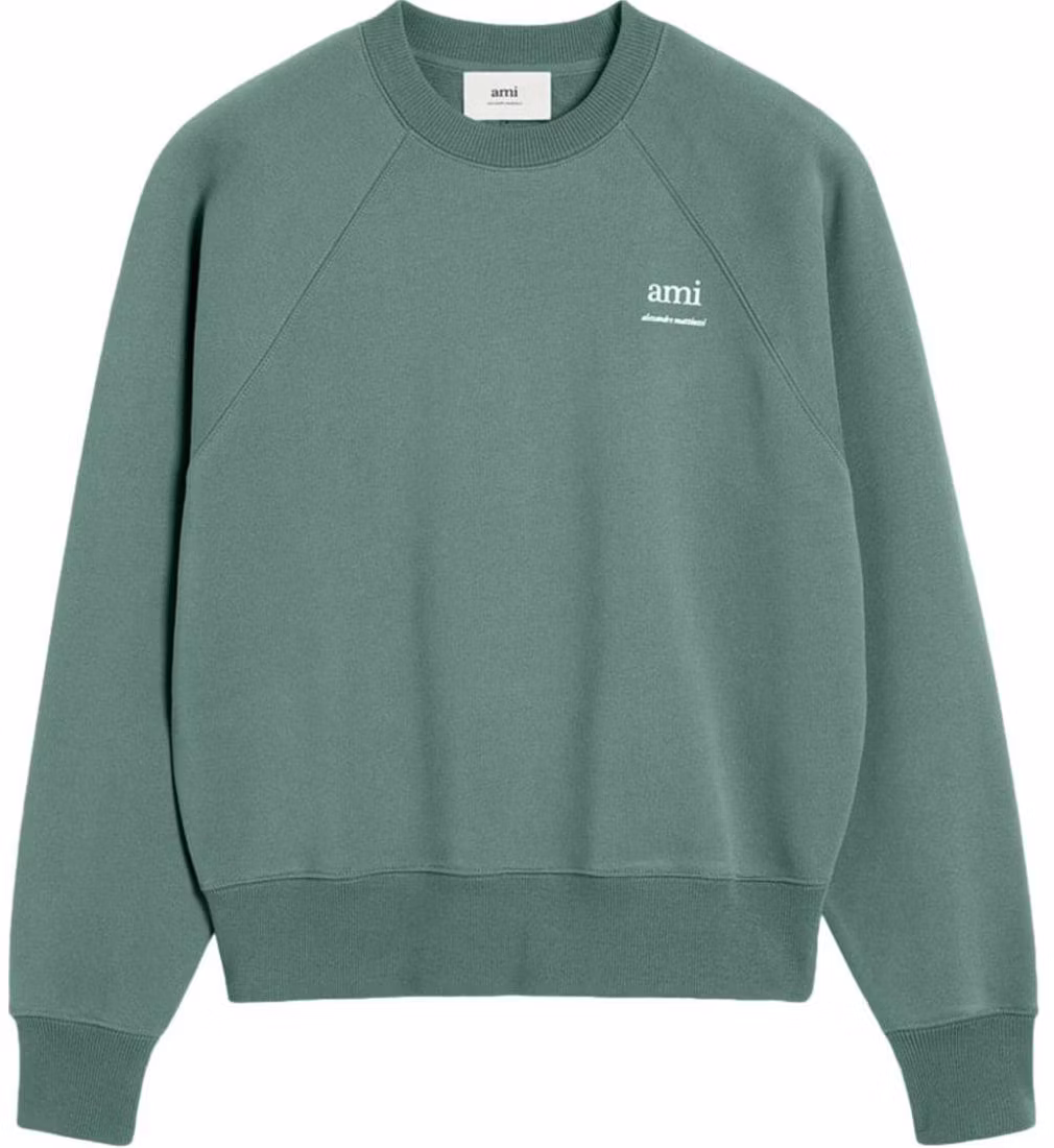 ami-paris-unisex-green-crewneck-pullover-sweatshirt-long-sleeve-usw-0247474-013
