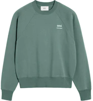 AMI PARIS Unisex Green Crewneck Pullover Sweatshirt Long Sleeve USW0247474-013 AMI PARIS Unisex Green Crewneck Pullover Sweatshirt Long Sleeve USW0247474-013