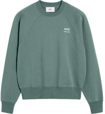 AMI PARIS Unisex Green Crewneck Pullover Sweatshirt Long Sleeve USW0247474-013 Buy AMI PARIS Unisex Green Crewneck Pullover Sweatshirt Long Sleeve USW0247474-013