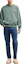 Lookbook AMI PARIS Unisex Green Crewneck Pullover Sweatshirt Long Sleeve USW0247474-013