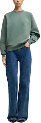 AMI PARIS Unisex Green Crewneck Pullover Sweatshirt Long Sleeve USW0247474-013 Shop AMI PARIS Unisex Green Crewneck Pullover Sweatshirt Long Sleeve USW0247474-013