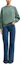 Shop AMI PARIS Unisex Green Crewneck Pullover Sweatshirt Long Sleeve USW0247474-013
