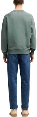 AMI PARIS Unisex Green Crewneck Pullover Sweatshirt Long Sleeve USW0247474-013 Purchase AMI PARIS Unisex Green Crewneck Pullover Sweatshirt Long Sleeve USW0247474-013