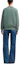 Details for AMI PARIS Unisex Green Crewneck Pullover Sweatshirt Long Sleeve USW0247474-013