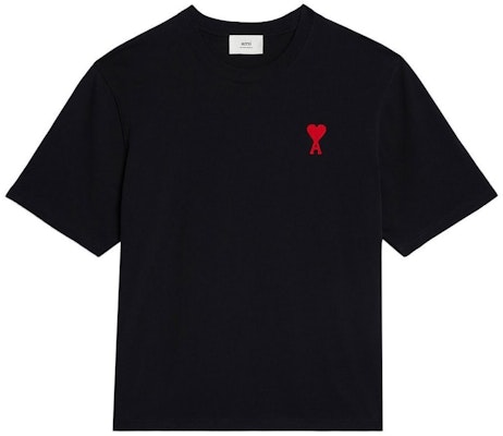 AMI Paris Unisex Baju-T Hitam Minimalis Lengan Pendek E23UTS004 726 009 Buy AMI Paris Unisex Baju-T Hitam Minimalis Lengan Pendek E23UTS004 726 009