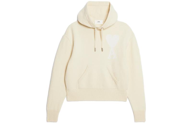 AMI PARIS Unisex Oversized Beige Hoodie 5123605N13055