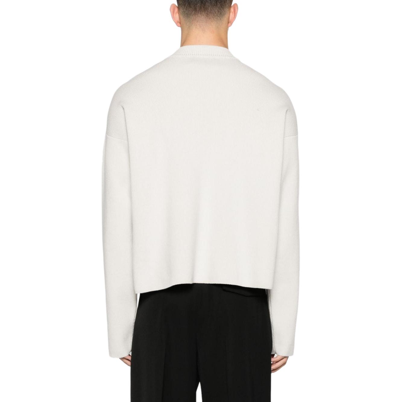 AMI PARIS Unisex Oversized Crewneck Pullover Sweater Light Grey UKS046KN0042-193 圖 4