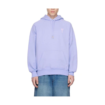 AMI Paris Unisex Purple Hoodie with Raglan Sleeves. SPUSW204747507