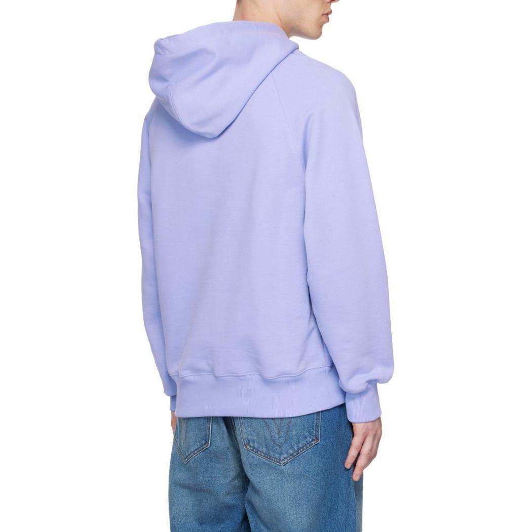 Shop AMI Paris 男女紫色連帽衫帶橫裁袖設計。 SPUSW204747507