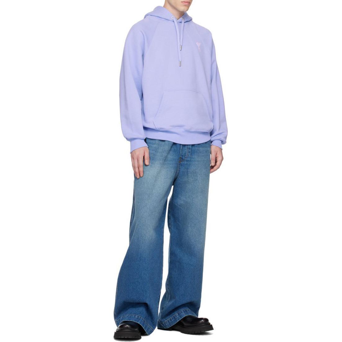 Purchase AMI Paris 男女紫色連帽衫帶橫裁袖設計。 SPUSW204747507