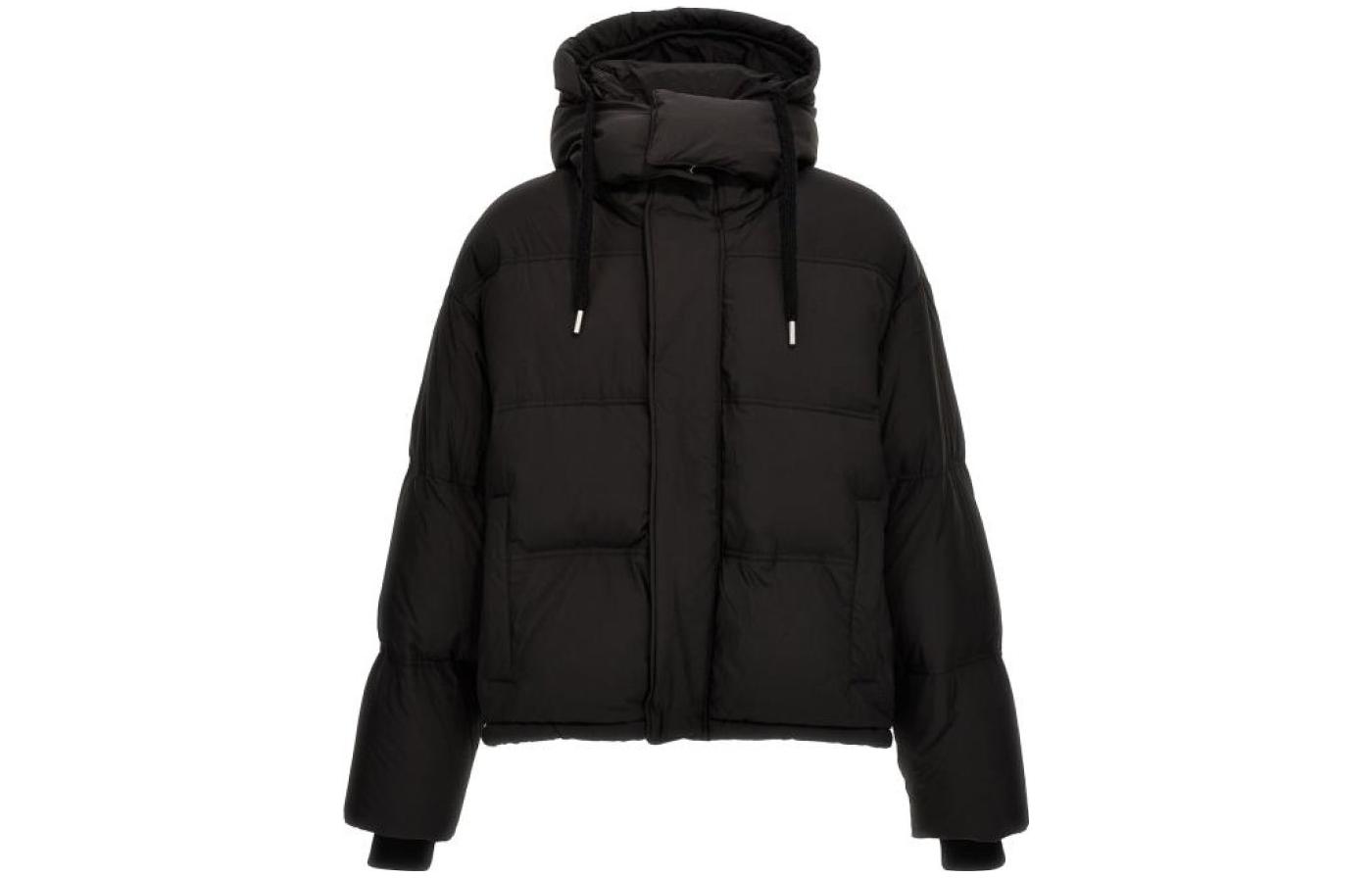 AMI PARIS Unisex Solid Color Lightweight Hooded Down Jacket - Black. UJK402PA0009-001