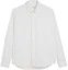 Order AMI PARIS Camisa Unisex Blanca de Manga Larga con Diseño de Cuello Abotonado. USH150CO0063-100