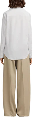 AMI PARIS Camisa Unisex Blanca de Manga Larga con Diseño de Cuello Abotonado. USH150CO0063-100 Purchase AMI PARIS Camisa Unisex Blanca de Manga Larga con Diseño de Cuello Abotonado. USH150CO0063-100