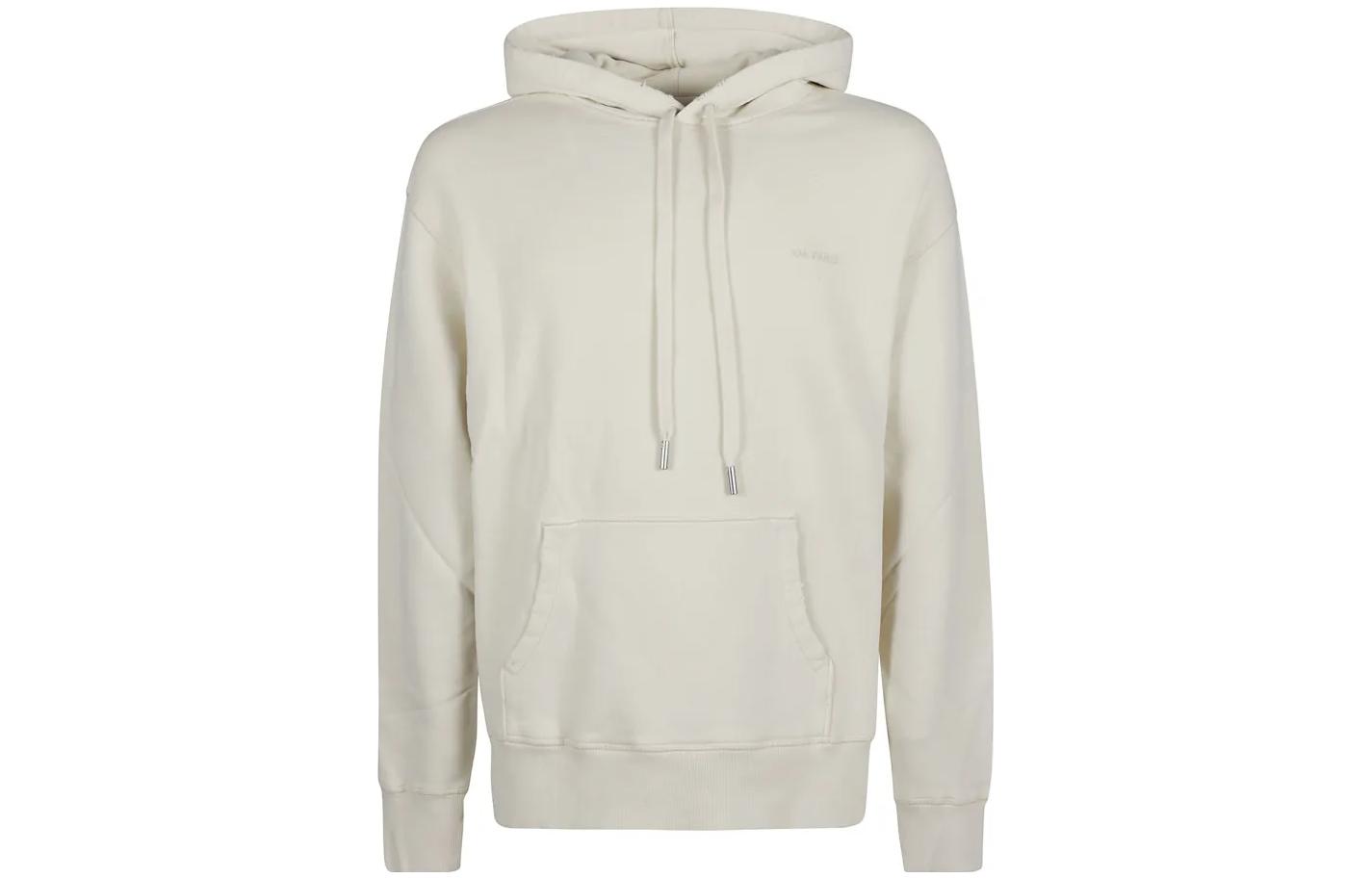 AMI Paris White Pullover Hoodie  Casual Long Sleeve USW216JE0052-185