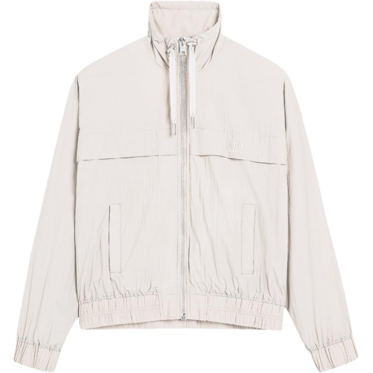 Order AMI Paris 白色純色拉鍊夾克 長袖外套 HJK051PA000-9193