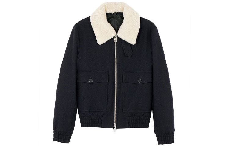 AMI PARIS Wool Aviator Jacket Blue () H18OW014223-217