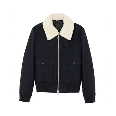 AMI PARIS Wool Aviator Jacket Blue () H18OW014223-217