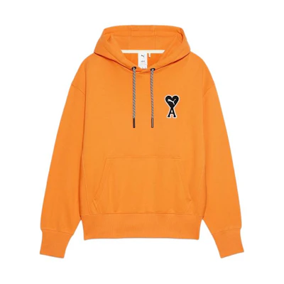 AMI PARIS PUMA Orange Unisex Oversized Hoodie SPEUSW004002-800