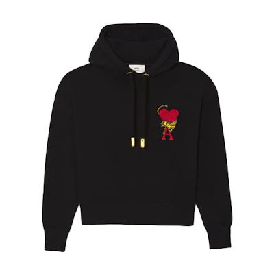 AMI PARIS TIGER SS22 Year of Tiger Hoodie Black Unisex Couples Edition USW209-749-001