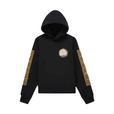 AMIRI 2023 Pre-Spring Letter Logo Hoodie Black. PS23MJG001-001