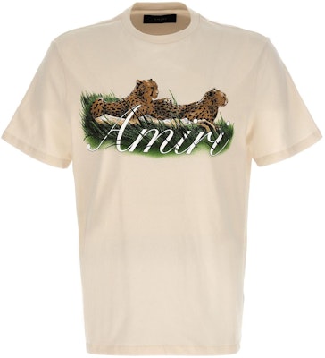 AMIRI 米色動物印花貼身短袖圓領T恤 PF23MJG001-271 Order AMIRI 米色動物印花貼身短袖圓領T恤 PF23MJG001-271