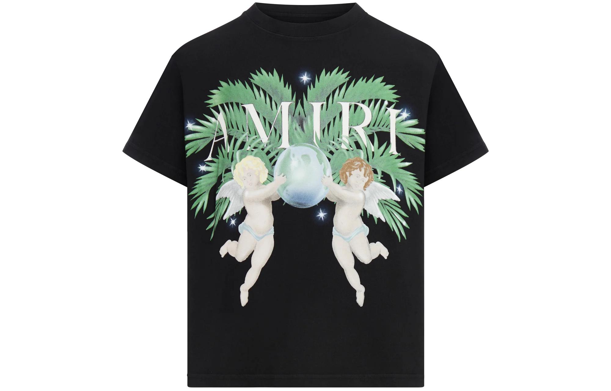 AMIRI  Black Crewneck Logo Short Sleeve T-Shirt AMJYTE1028-001