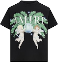 AMIRI Black Crewneck Logo Short Sleeve T-Shirt AMJYTE1028-001 AMIRI Black Crewneck Logo Short Sleeve T-Shirt AMJYTE1028-001