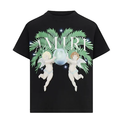AMIRI Black Crewneck Logo Short Sleeve T-Shirt AMJYTE1028-001