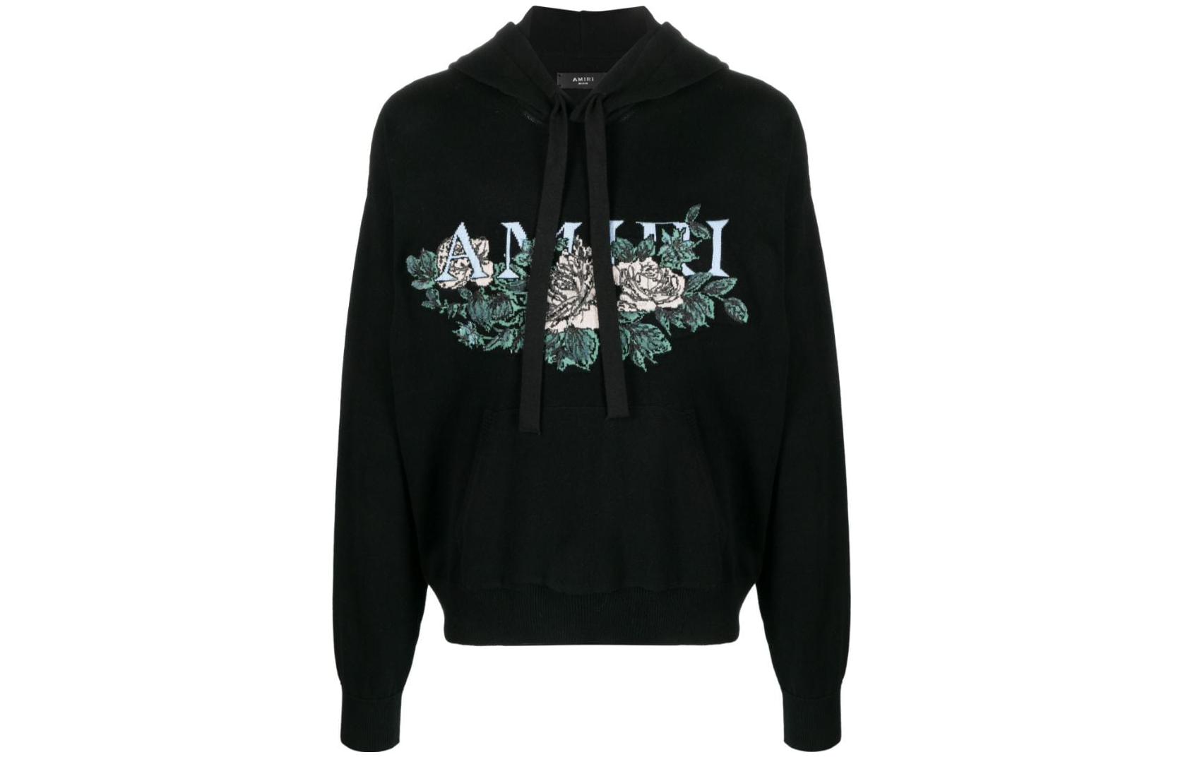 Order AMIRI 黑色連帽衫 刺繡Logo設計及抽繩細節 PF23MKH010-001