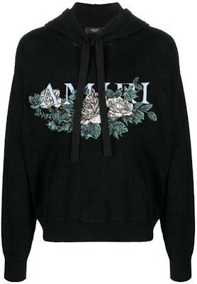 AMIRI 黑色連帽衫 刺繡Logo設計及抽繩細節 PF23MKH010-001 Order AMIRI 黑色連帽衫 刺繡Logo設計及抽繩細節 PF23MKH010-001